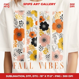Boho Fall Png, Fall Vibes Png, Happy Fall Design Trendy Autumn Fall Floral Design, Fall Flowers Png, Boho Floral Png, Autumn Shirt Design