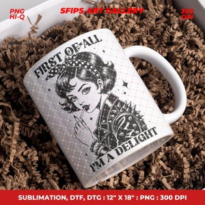 Retro Sassy Girl PNG - lustiges Vintage Design für Sublimation (Digitaler Download) Bild 3