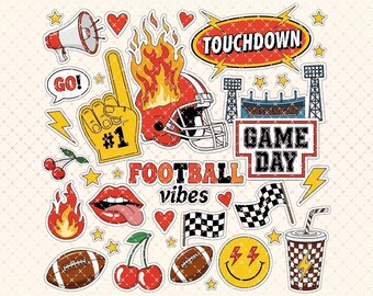 Vintage Football PNG: Sublimation Design, Game Day Vibes (Digital Download)