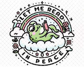 Kikkerleesboek, png-bestand: trendy leesboekontwerp (digitale download)