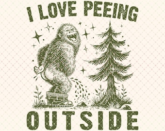 Lustiges Camping Shirt Design: Ich liebe Pinkeln PNG (Digital Download)