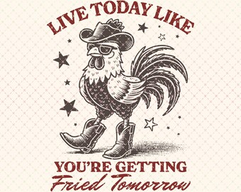 Retro Rooster SVG: Funny Sarcastic Western Design (Digital Download)