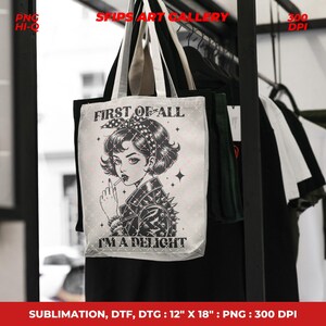 Retro Sassy Girl PNG - lustiges Vintage Design für Sublimation (Digitaler Download) Bild 4