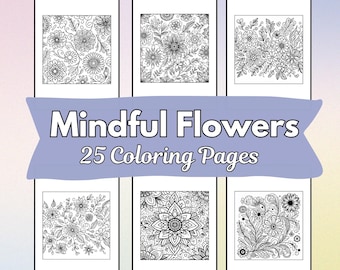 Pagine da colorare sulla consapevolezza floreale: 25 disegni di fiori stampabili (PDF scaricabile in formato A4)