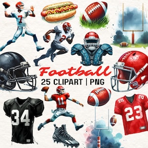 25 Amerikanischer Fußball Clipart | Fußball Clipart | Fußball Clip Art | Fußball PNG | Fußball-Design | American Football PNG |