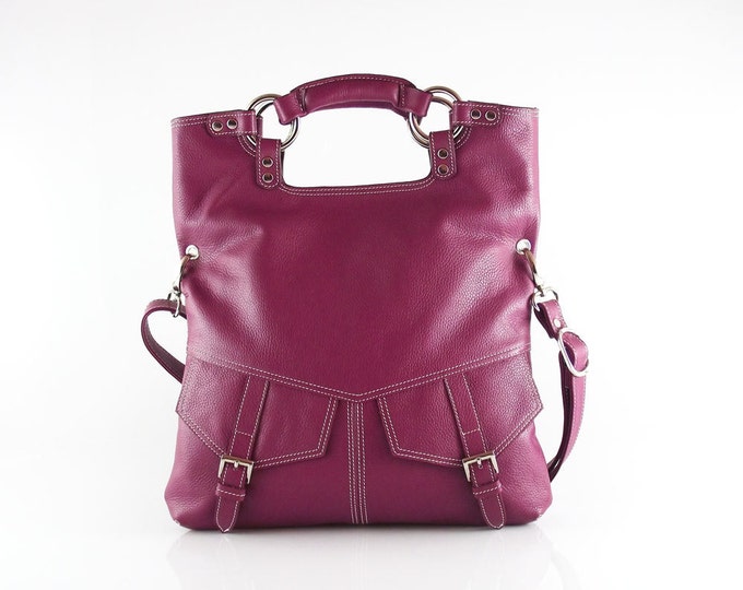 Light Purple Pebble Leather Handbag / Women / Shoulderbag / - Etsy