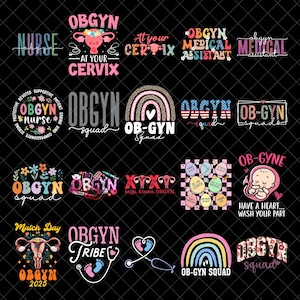 OBGYN Obstetrics and Gynecologist Png Bundle, OBGYN Design Download ...