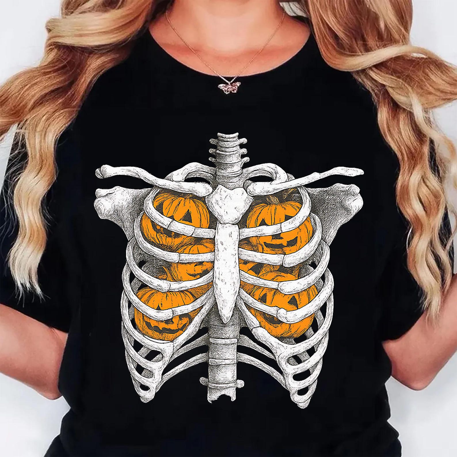 Skeleton Rib Cage PNG Bundle, Creepy Halloween Png, Xray Christmas ...