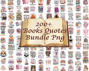 200+ Books Quotes Bundle Png, Book Reading, Booktrovert Lover, Books Lover, Sublimation, Book With Flower,Librarian Png, Floral Books Png