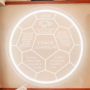 Personalized Football Coach Gift: End of Season Neon Sign