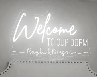Custom welcome sign,Dorm Room Decor,Classroom decor,Teacher name neon sign,Welcome Door Sign for office business,College Gift,freshman gift