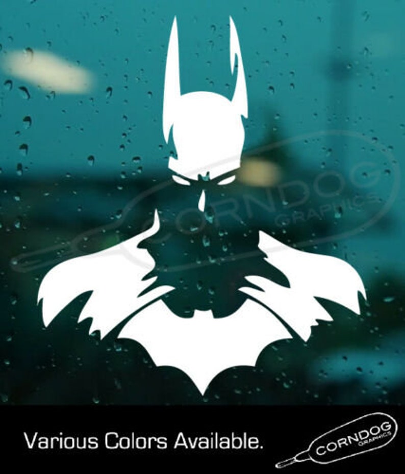 Batman Villain /"JOKER/" The Dark Knight 3.25/" x 3.75/" White /& Red Vinyl Decal