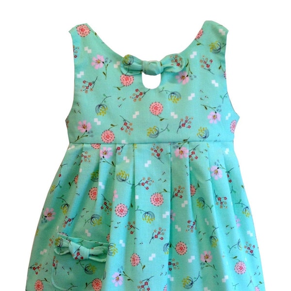 Molde de vestido para meninas, Vestido MADDIE LOU, molde de vestido para criança, molde de costura, download instantâneo de PDF digital, tutorial de fotos, tamanhos 2-6