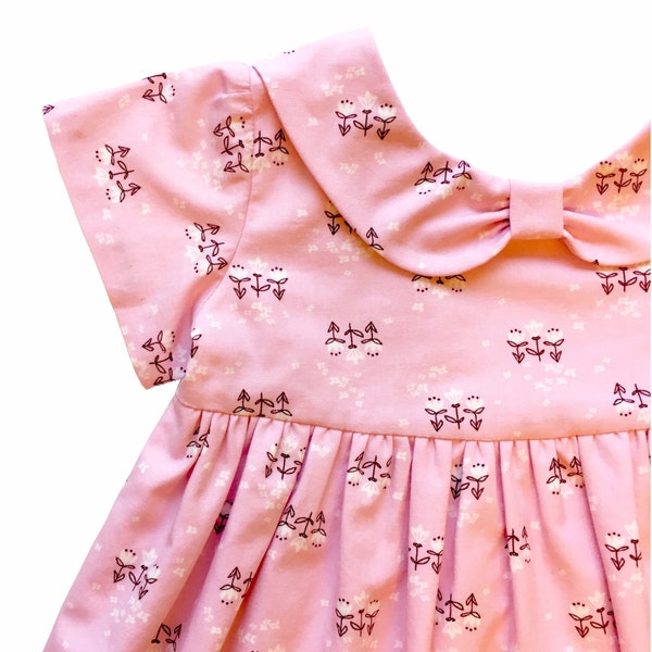 Dress Pattern, The ALAINA DRESS for babies and little girls, 3 styles in 1 pattern, DIGITAL pdf sewing pattern, fits ages 6 months - 6 years