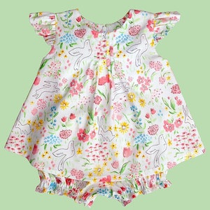 Baby dress pattern, The KAILYN pattern, toddler dress Pattern, DRESS or BLOUSE with panties, digital pdf sewing pattern, baby pattern