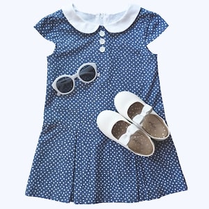 Girls dress pattern, MURIELLE DRESS, girls sewing pattern, instant digital pdf download, lots of options, sizes 3-8
