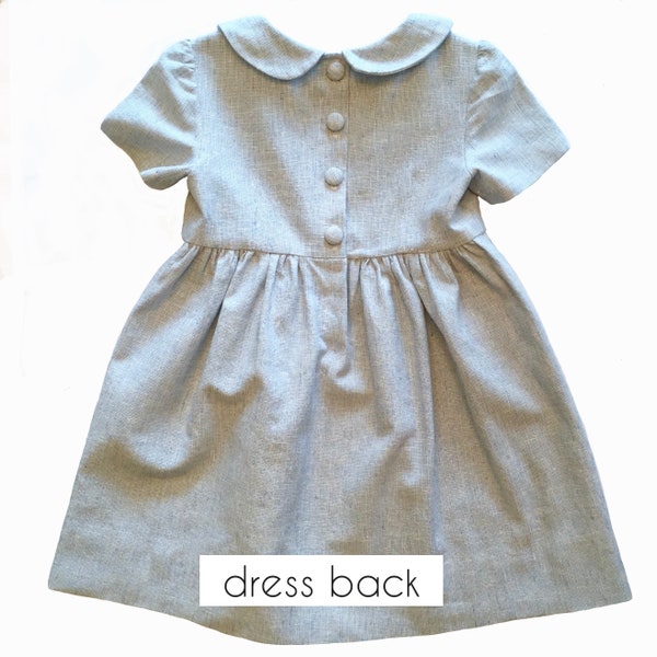 Girls Dress Pattern, The MARGO DRESS, toddler dress pattern, sewing pattern, instant download, girls sewing pattern pdf, buttons in back