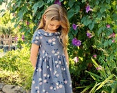 GIRLS Dress PATTERN PDF, The Vintage Kate Dress, toddler dress pattern, Peter Pan collar, sewing pattern, instant download, vintage style