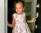 Girls dress pattern, The MARGO DRESS, toddler dress pattern, sewing pattern, digital download PDF, girls sewing pattern, buttons in back
