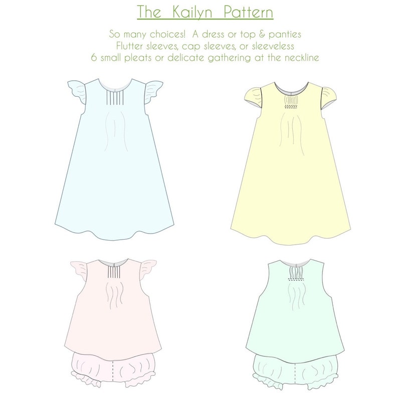 Baby Dress Pattern the KAILYN Pattern Toddler Dress Pattern Etsy UK