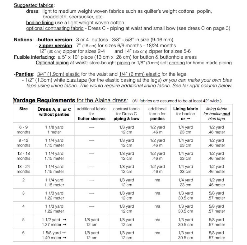 Dress Pattern The ALAINA DRESS for babies and little girls, 3 styles in 1 pattern, DIGITAL sewing pattern, fits ages 6 months 6 years image 9