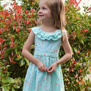 Girls dress pattern, The EMMA ROSE Dress, automatic digital PDF download,  photo tutorial, girl sewing pattern, flower girl dress, sizes 2-8