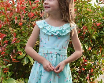 Girls dress pattern, The EMMA ROSE Dress, automatic digital PDF download,  photo tutorial, girl sewing pattern, flower girl dress, sizes 2-8