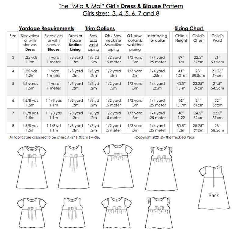 Girls Dress Pattern MIA and MOI Pattern Toddler Dress - Etsy