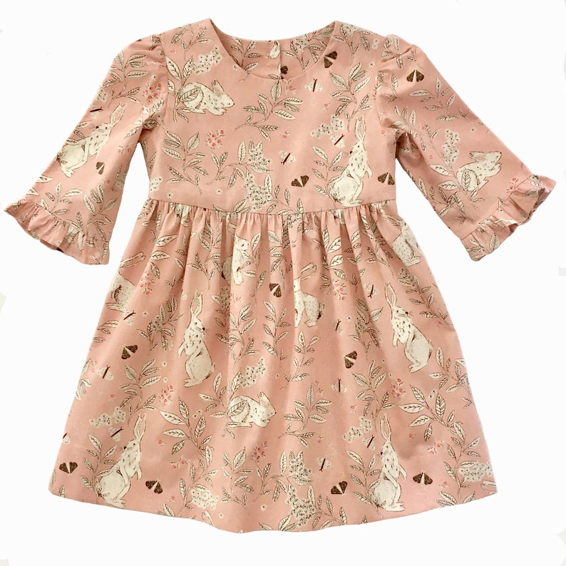 Girls Dress Pattern, The MARGO DRESS, toddler dress pattern, sewing pattern, instant download, girls sewing pattern pdf, buttons in back image 5