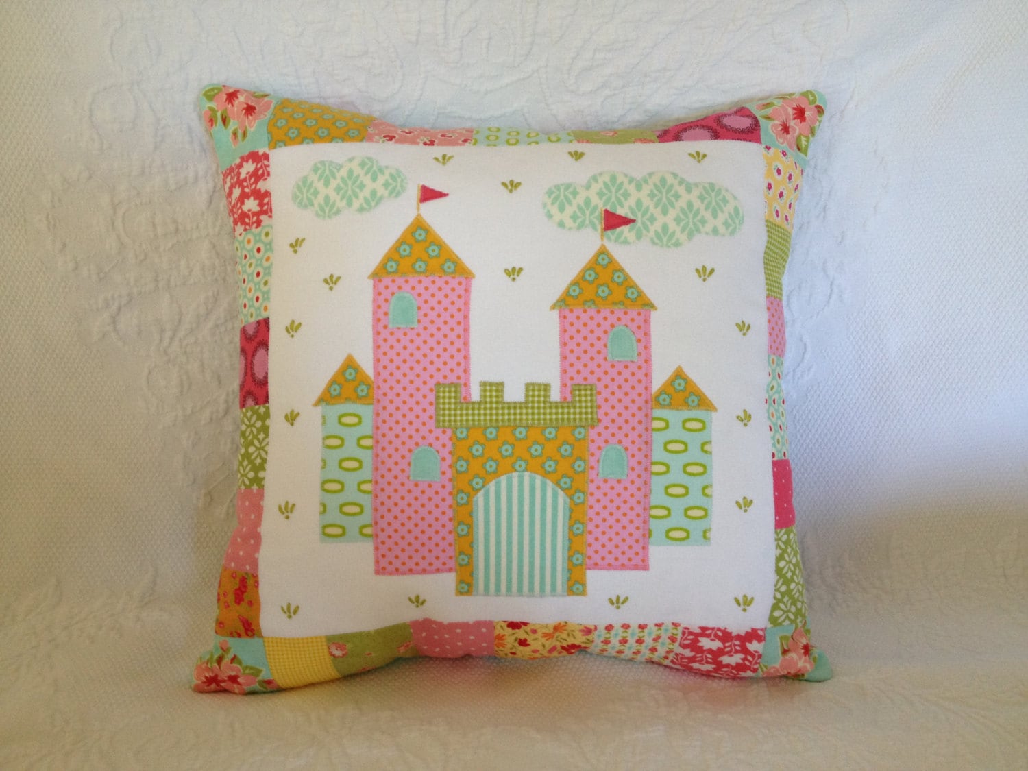PILLOW PATTERN, Set of 3, Princess Theme, Patchwork and Appliqué, on ...