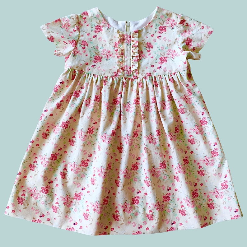 Dress Pattern The ALAINA DRESS for babies and little girls, 3 styles in 1 pattern, DIGITAL sewing pattern, fits ages 6 months 6 years image 1