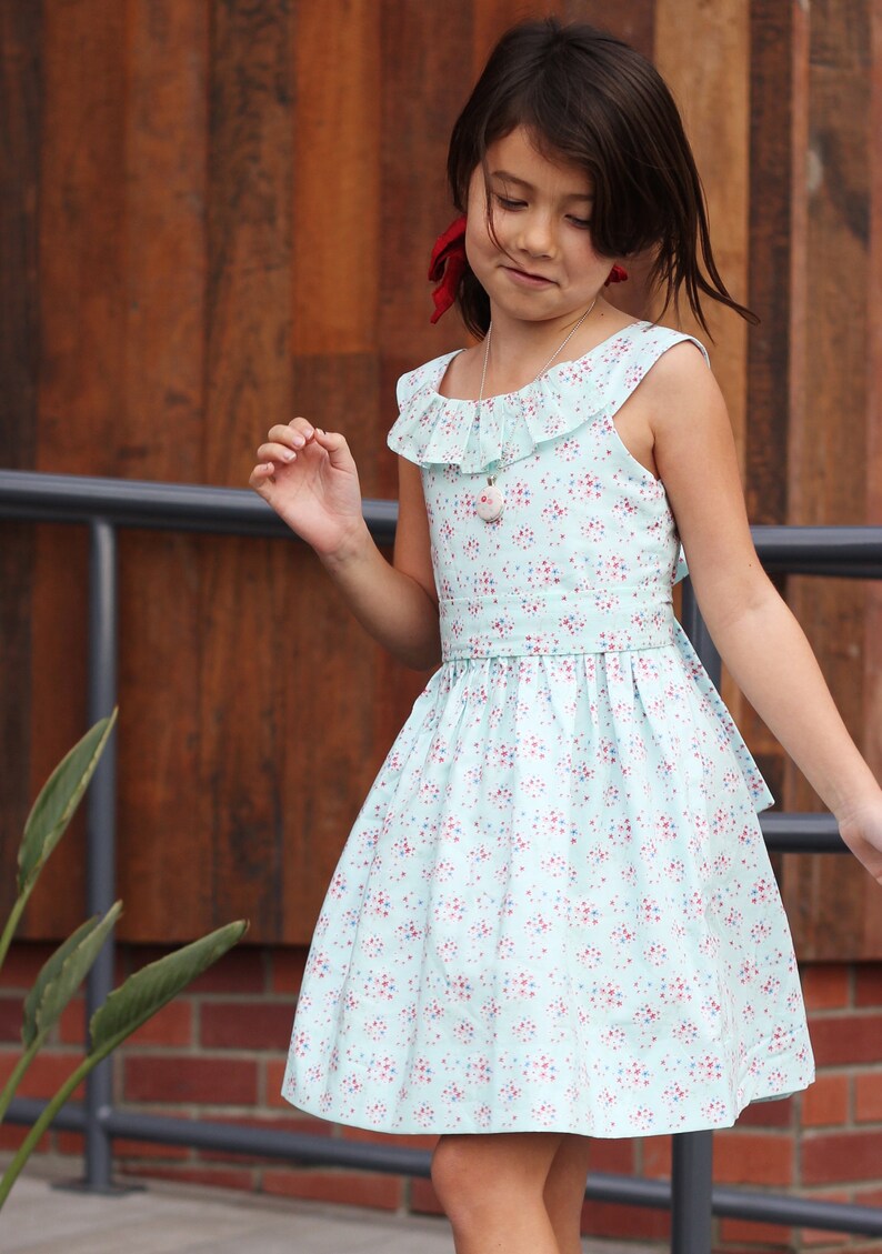 Girls dress pattern, The EMMA ROSE Dress, automatic digital PDF download, photo tutorial, girl sewing pattern, flower girl dress, sizes 2-8 image 9