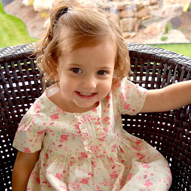 Dress Pattern, The ALAINA DRESS for babies and little girls, 3 styles in 1 pattern, DIGITAL pdf sewing pattern, fits ages 6 months 6 years image 5