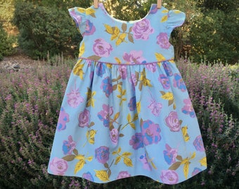 Dress Pattern, The ALAINA DRESS for babies and little girls,  3 styles in 1 pattern, DIGITAL sewing pattern, fits ages 6 months - 6 years