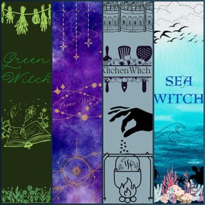 Arten von Hexen Lesezeichen - Set 1