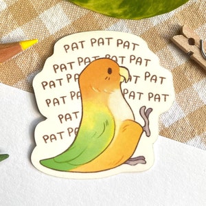 Lustiger Vogel-Sticker - Handgemachter Vinyl Sticker für Journaling, Scrapbooking & Laptops