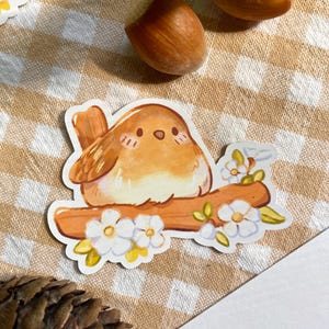 Niedlicher Rotkehlchen-Sticker - Handgemachter Vinyl Sticker für Journaling, Scrapbooking & Laptops