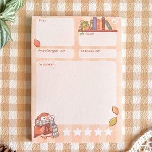Quaderno carino per recensioni di libri