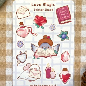 Love Magic Sticker Sheet - Handgemachter Stickerbogen für Journal, Planner & Scrapbooking - Druid