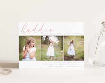 LDS Baptism Invitation - Haddie