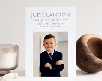Editable Jude LDS Baptism Invitation Template: Instant Download