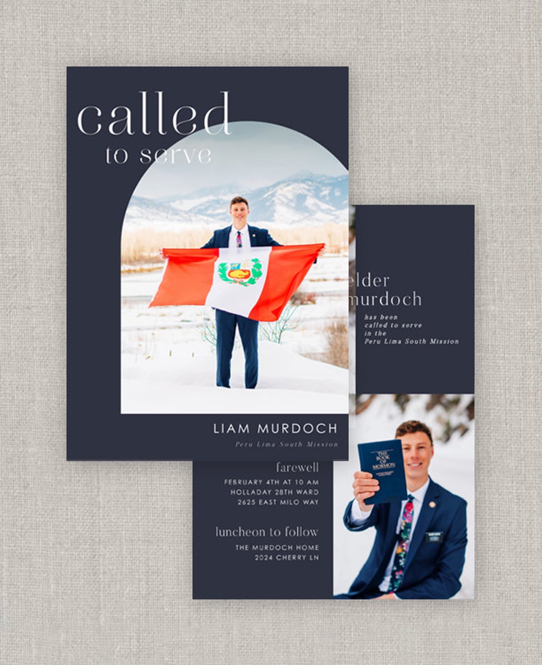 Message Leavers Service Editable Called to Serve Missionary Farewell Template: Instant Download ...
