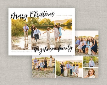 Editable Merry Christmas Card Template: Instant Download