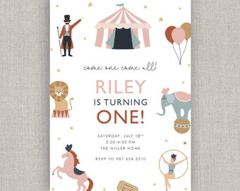 Circus Birthday Invitation