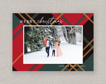 Plaid Christmas Photo Card