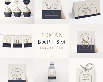 Editable Roman LDS Baptism Collection: Instant Download