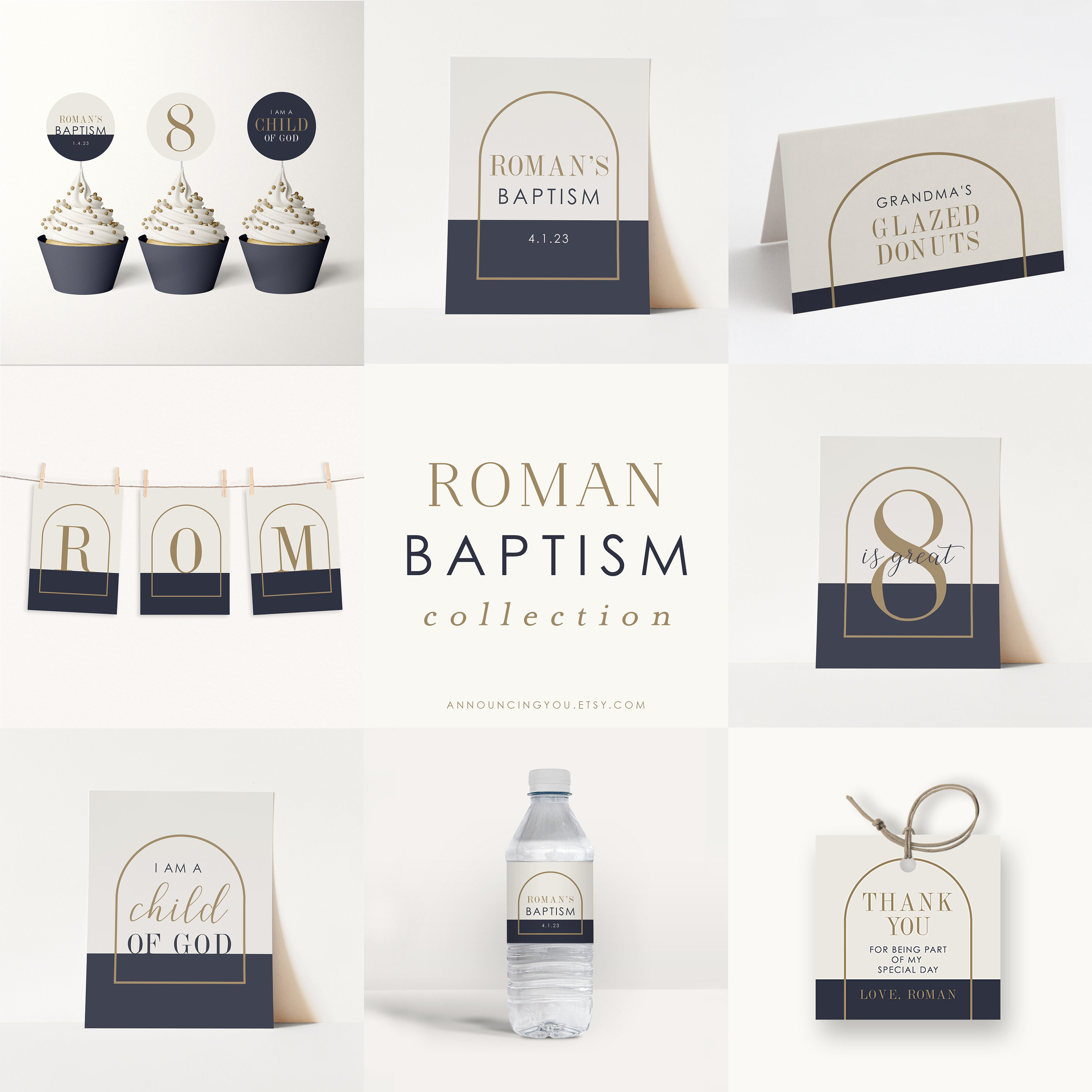 Editable Roman LDS Baptism Collection: Instant Download
