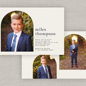 Editable Miles LDS Baptism Invitation Template: Instant Download image 1