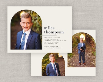 Editable Miles LDS Baptism Invitation Template: Instant Download