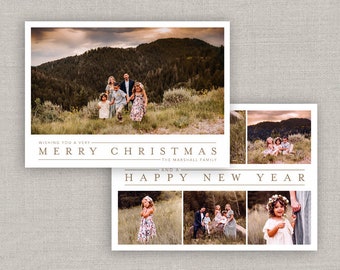 Editable White Christmas Card Template: Instant Download